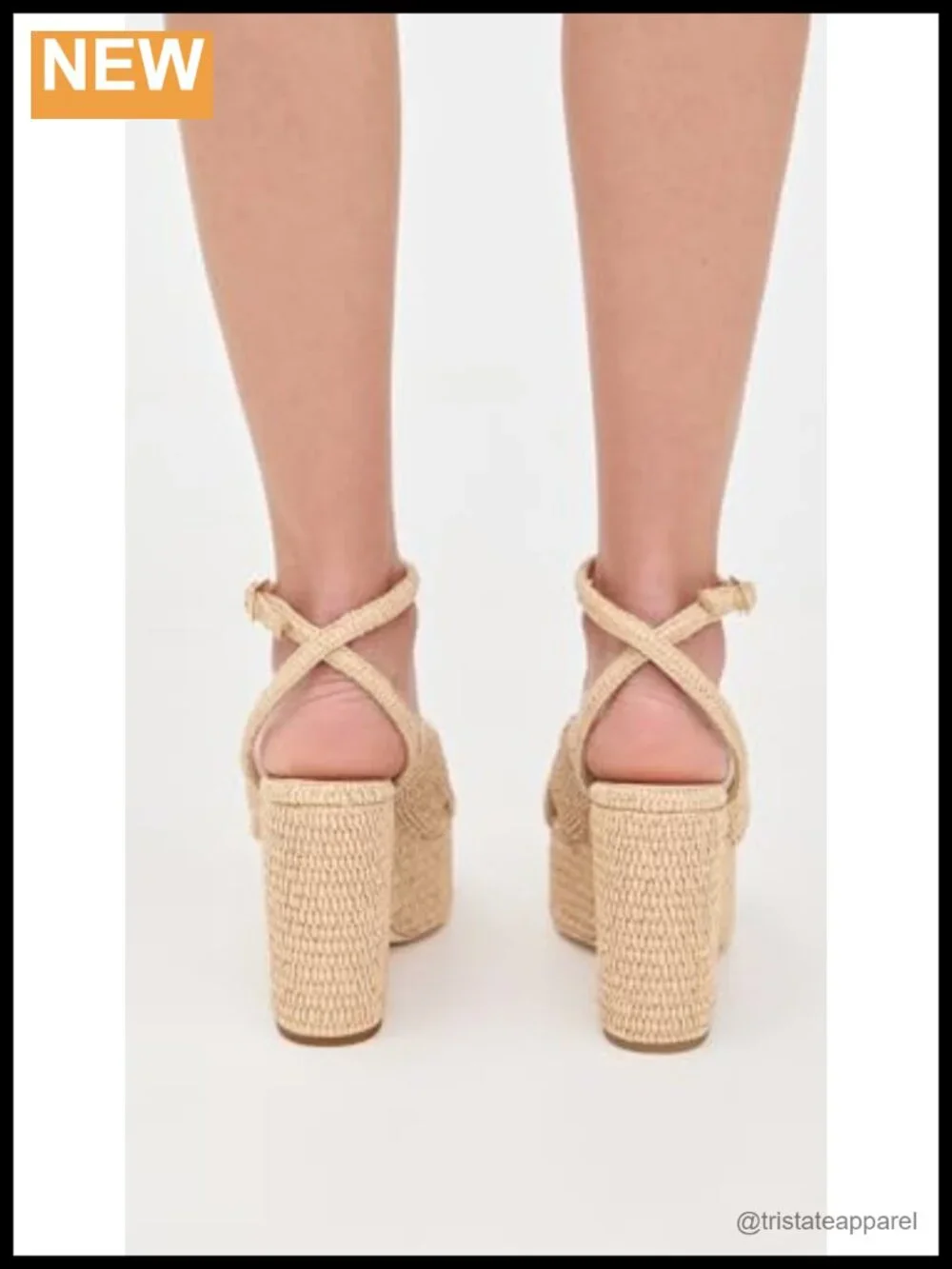 Raffia Platform Slingback Sandals